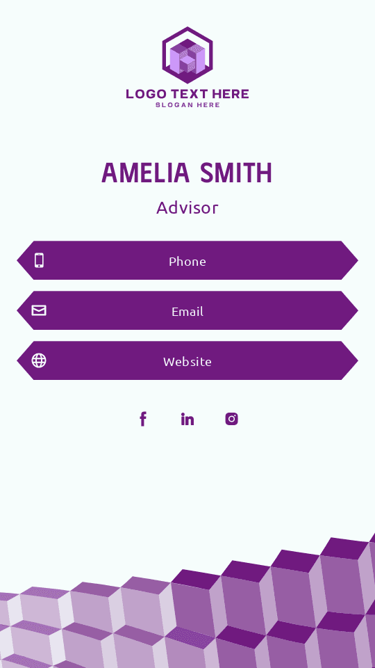 Minimalist Corporate Advisor Digital Business Card