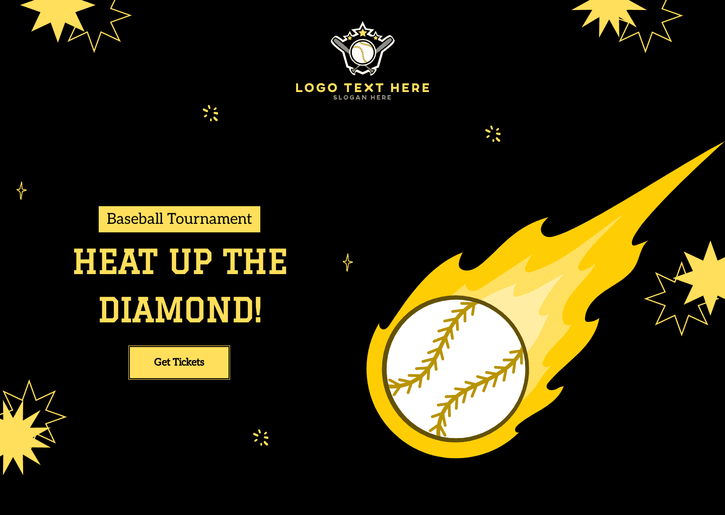 Baseball Tournament Event Website Preview