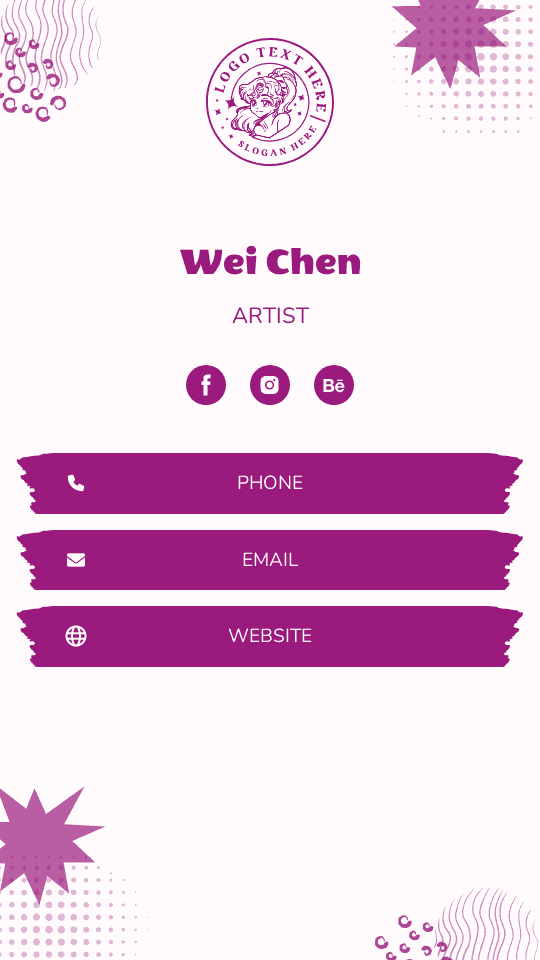 Manga Anime Artist Digital Business Card