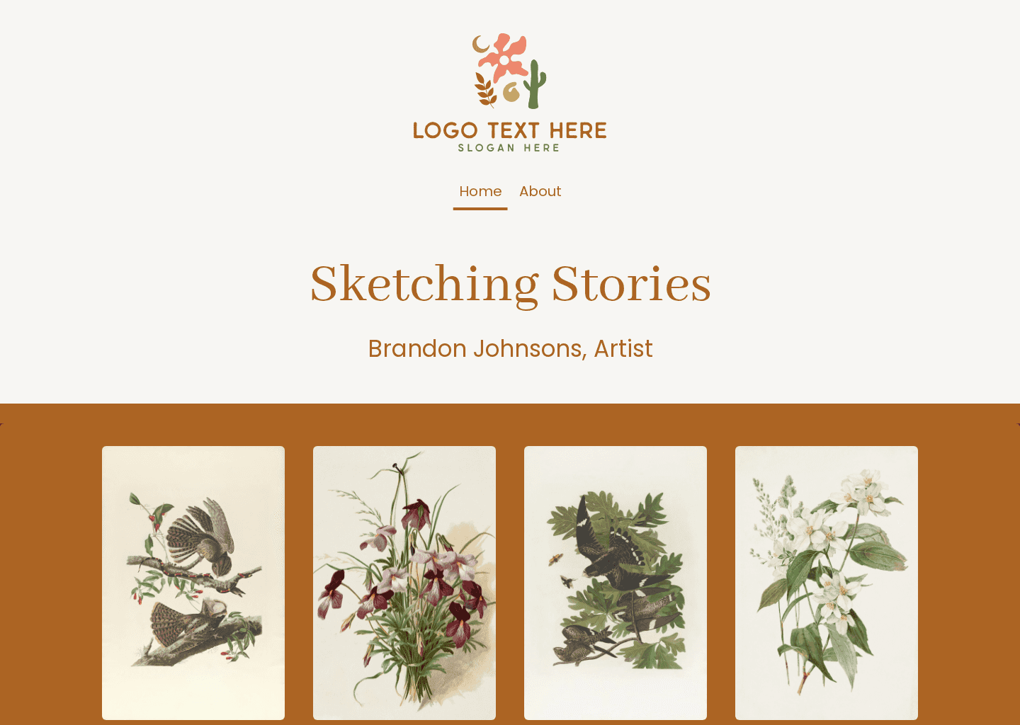 Classical Painter Portfolio Website Preview