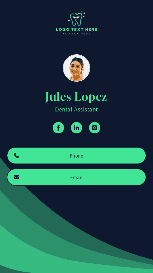 Dental Assistant Digital Business Card
