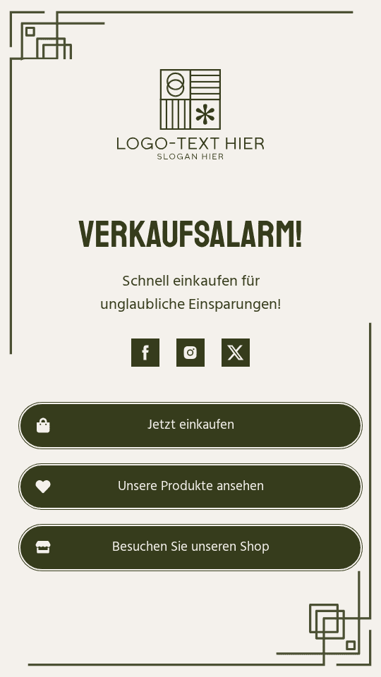 Allgemeiner Ladenverkauf Link in Bio