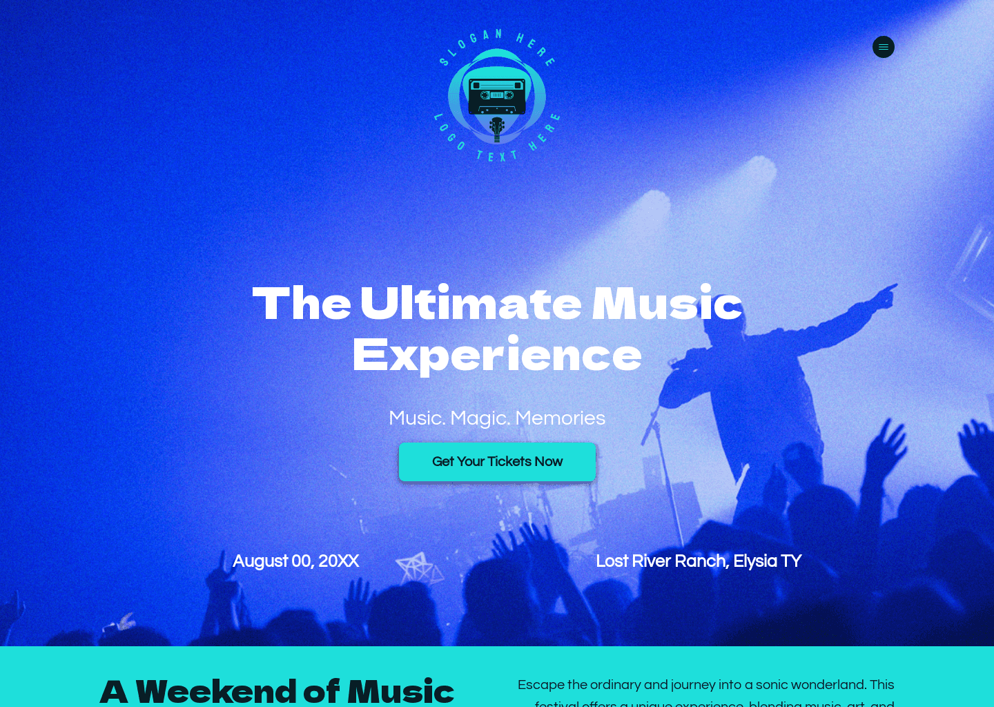 Live Music Festival Website Preview