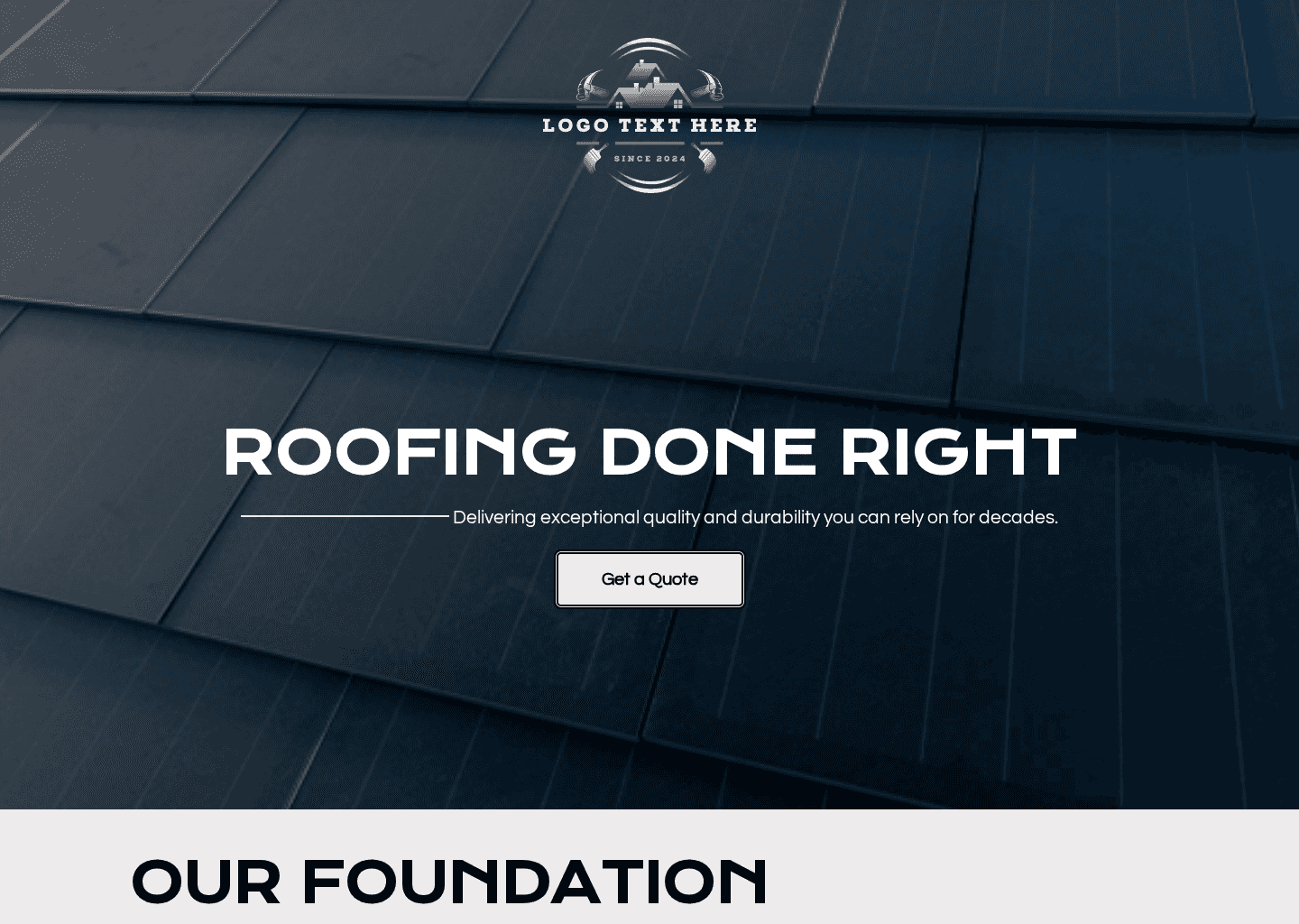 Roofing Home Builder Website Preview