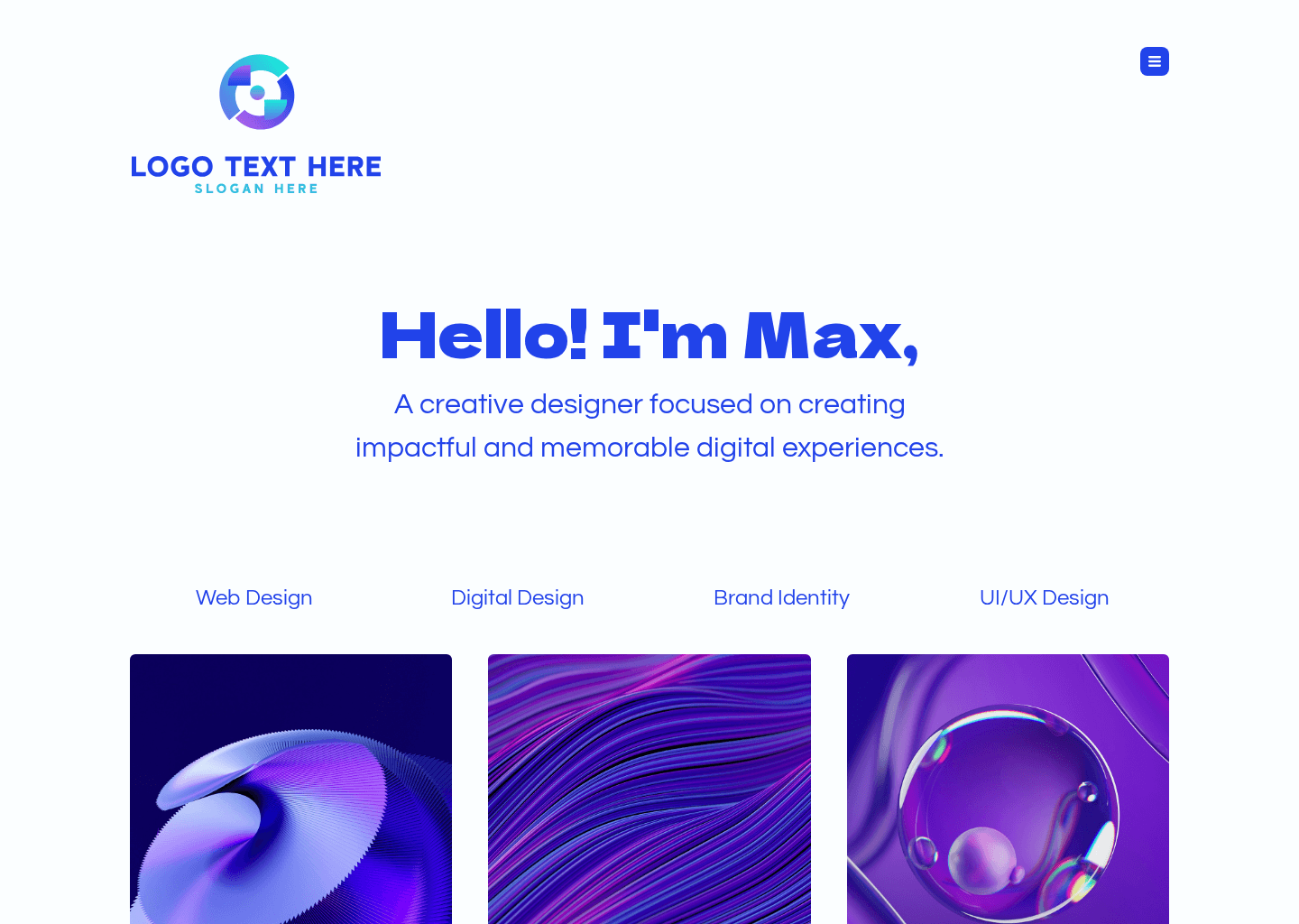 Creative Portfolio Gallery Website Preview