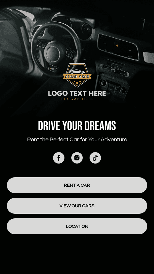 Luxury Car Rental Link in Bio Preview