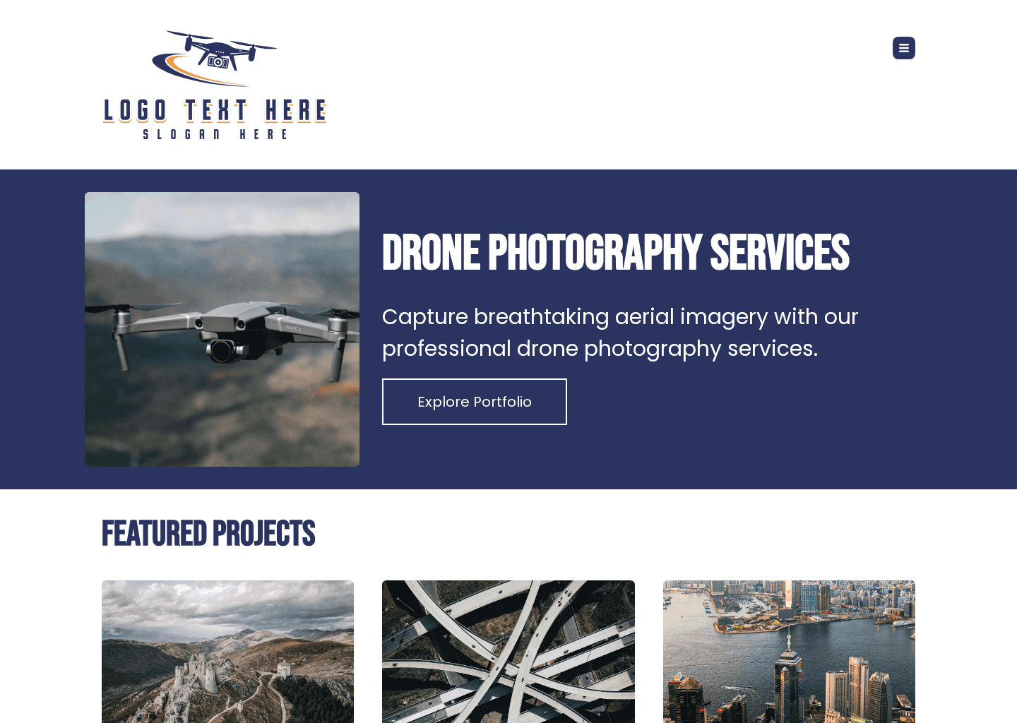 Drone Photography Service Website Preview