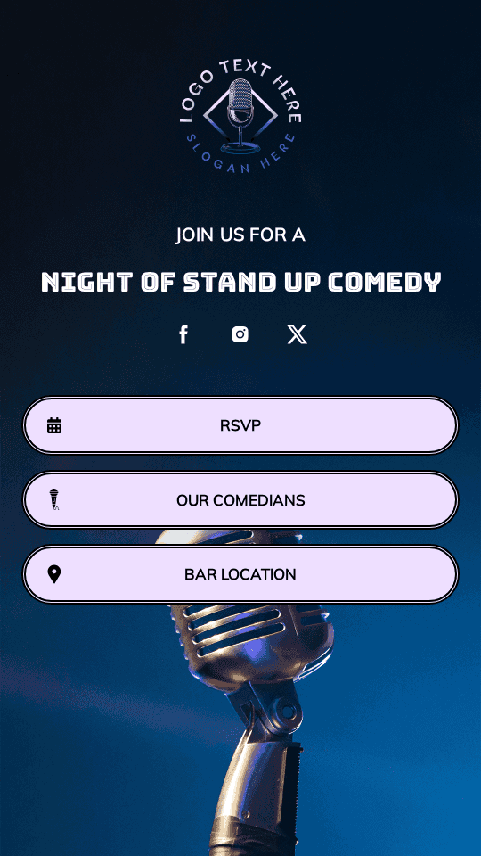 Comedy Show Invitation Link in Bio Preview