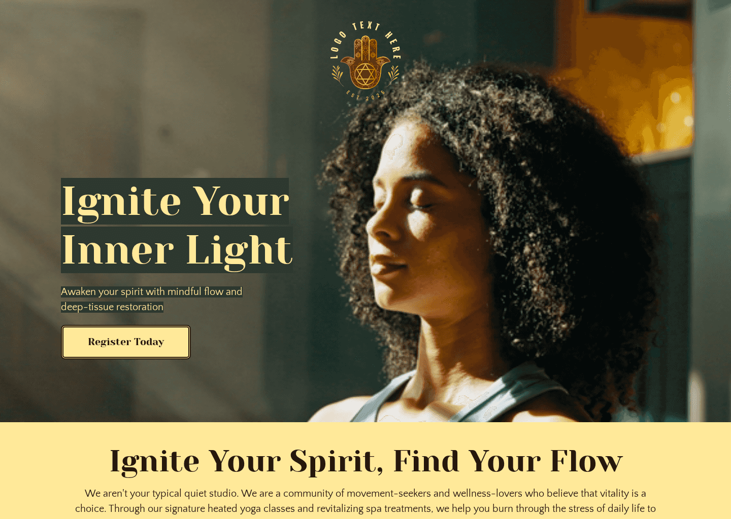 Wellness Yoga Meditation Website