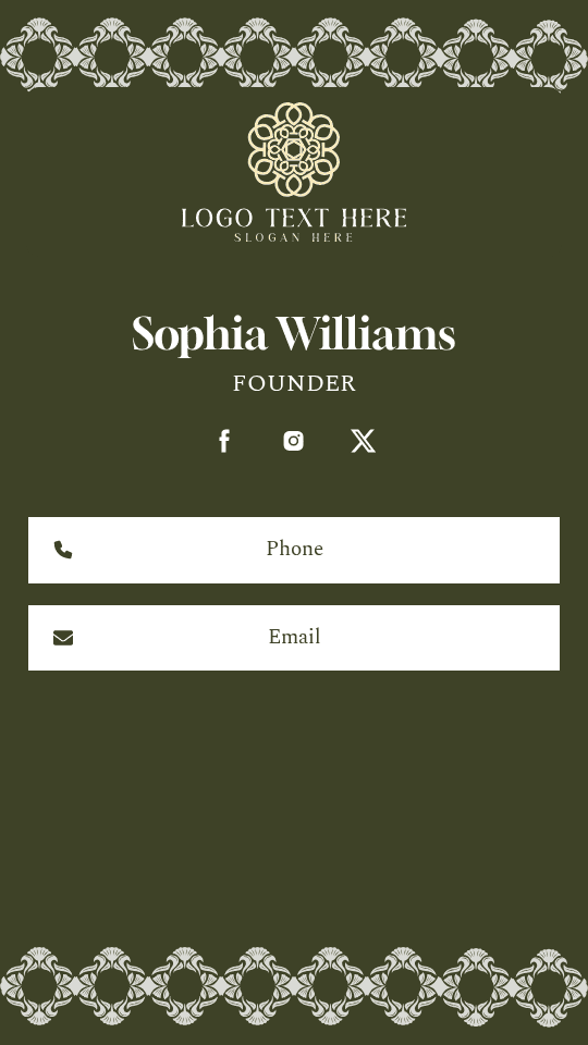 Luxury Perfume Founder Digital Business Card