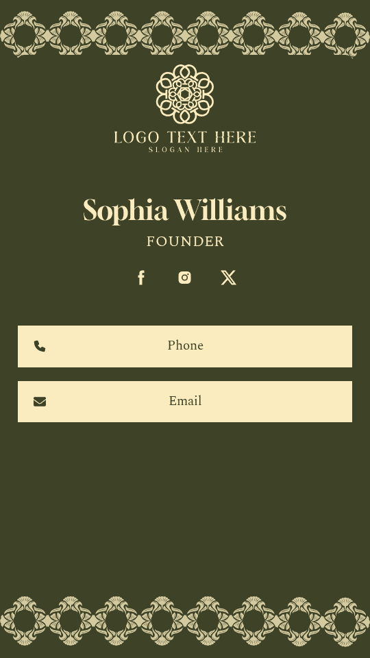 Luxury Perfume Founder Digital Business Card