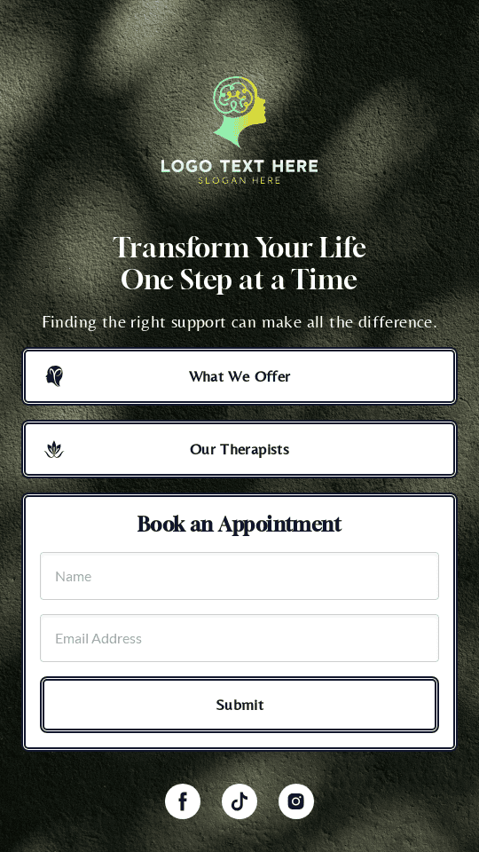 Mental Health Therapy Bio link template