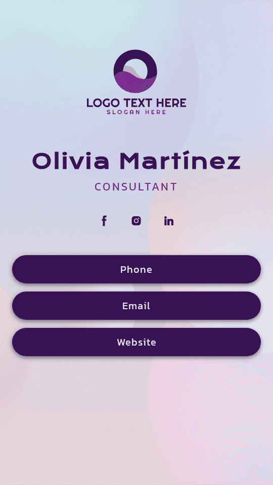 Business Professional Consultant Digital Business Card Preview