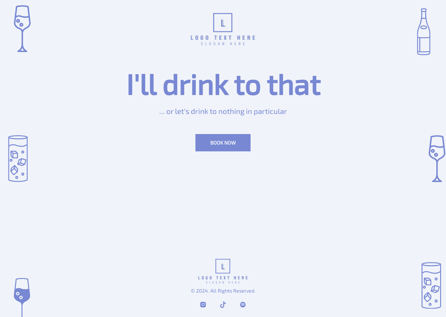 Bar Drinks Website Builder Image Preview