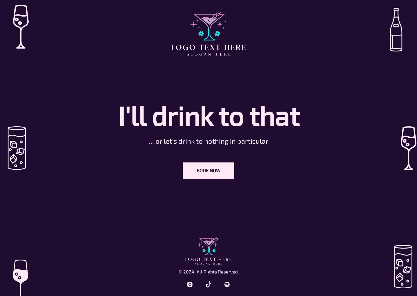 Winery Cocktail Bar website design
