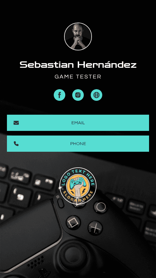Beta Game Analyst Digital Business Card Preview