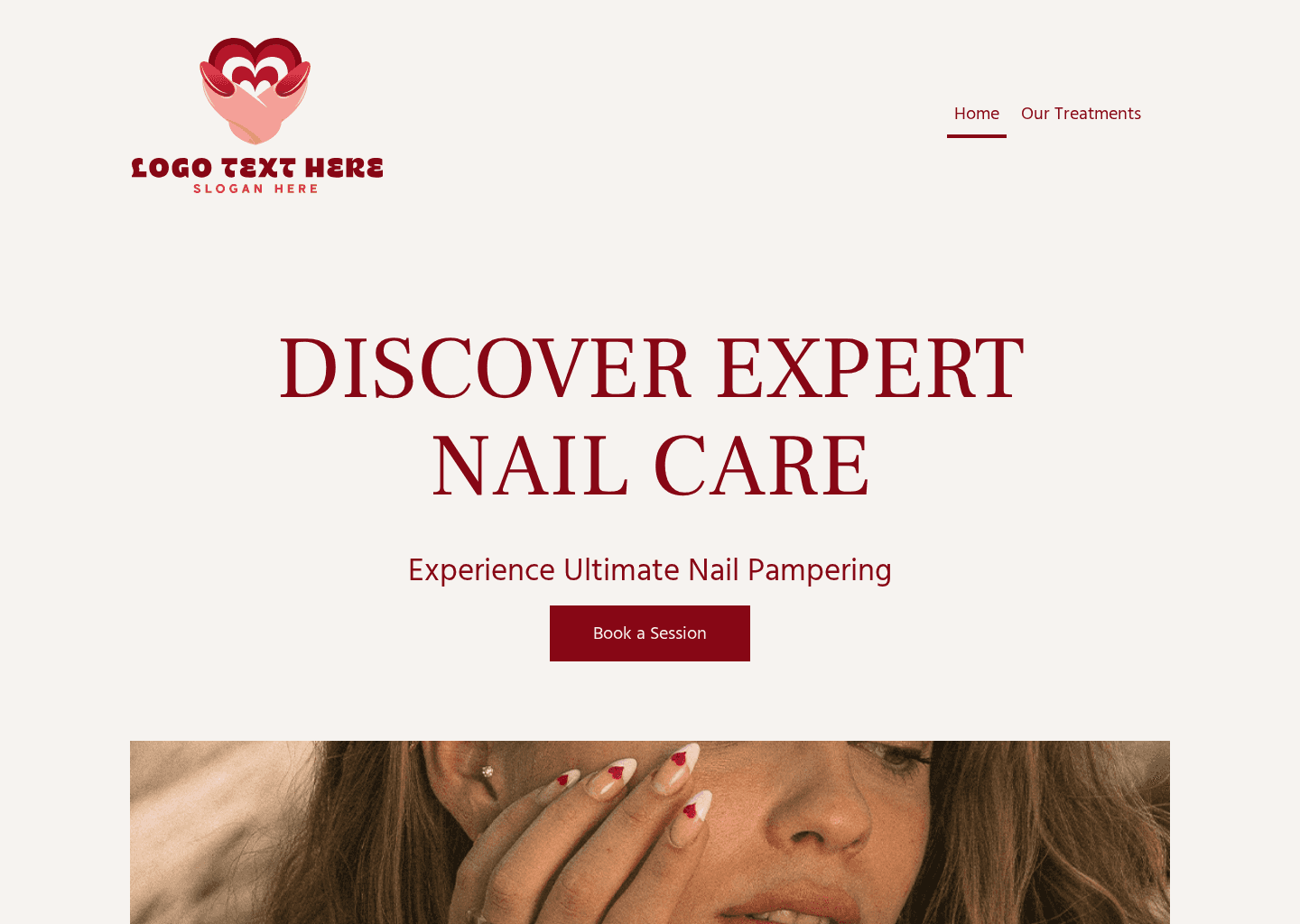 Nail Salon Technician Website Preview