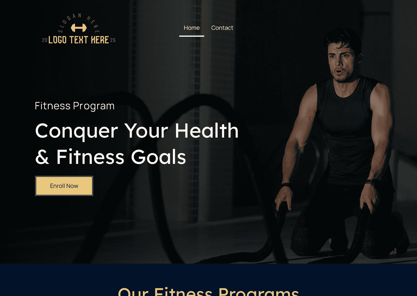 Fitness Gym Program Website Preview