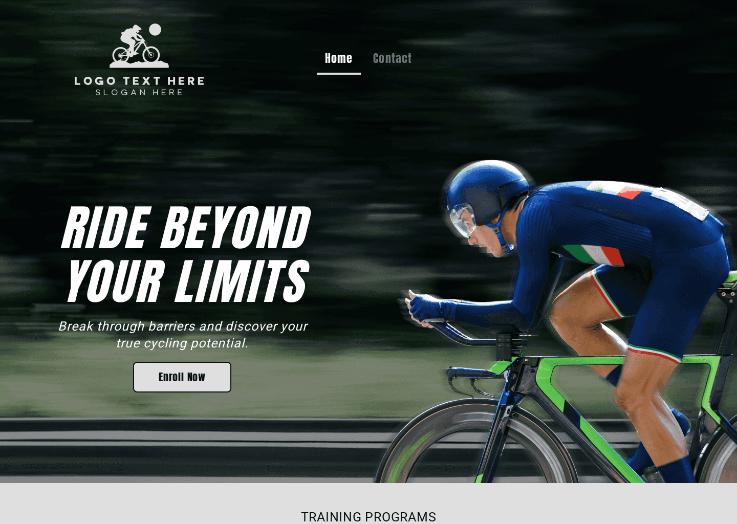 Expert Bicycle Training Website Preview