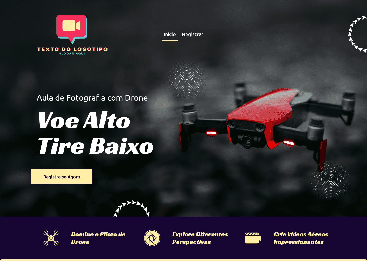 Curso de Fotografia com Drones Website
