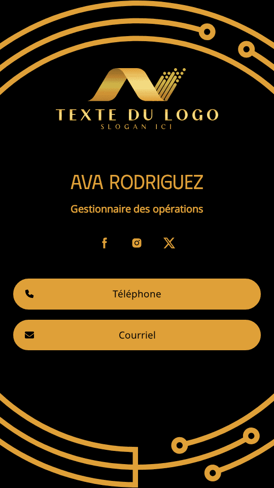 Gestionnaire des opérations commerciales Digital Business Card