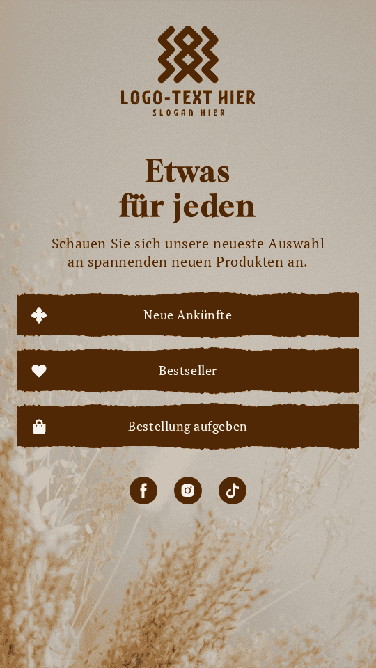 Einfacher generischer Laden Link in Bio