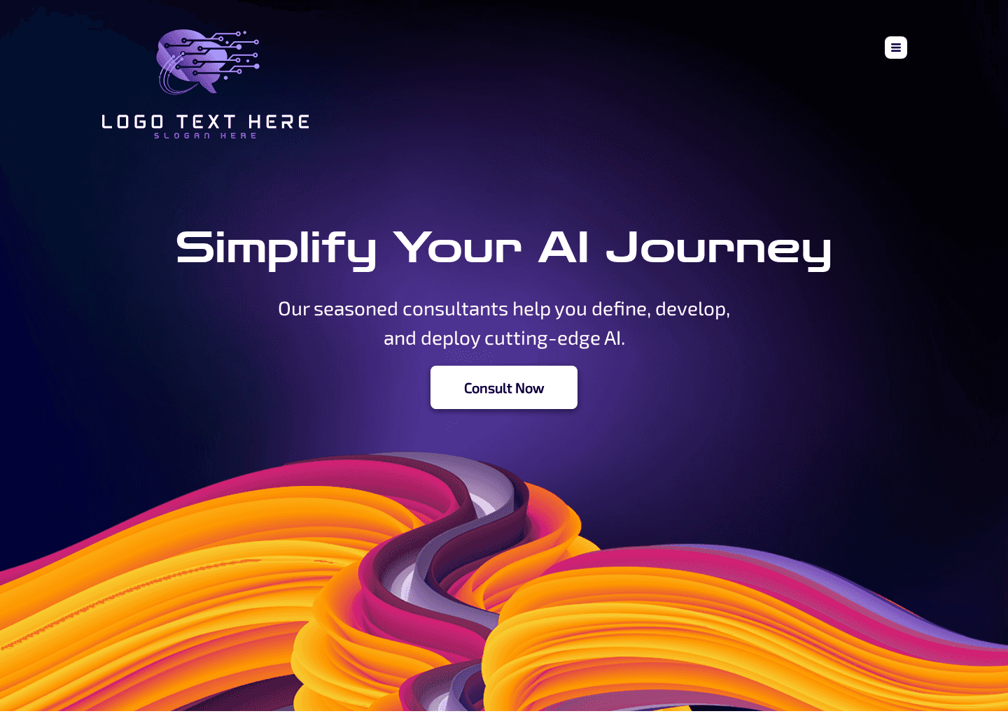 AI Consulting Solutions Website Preview