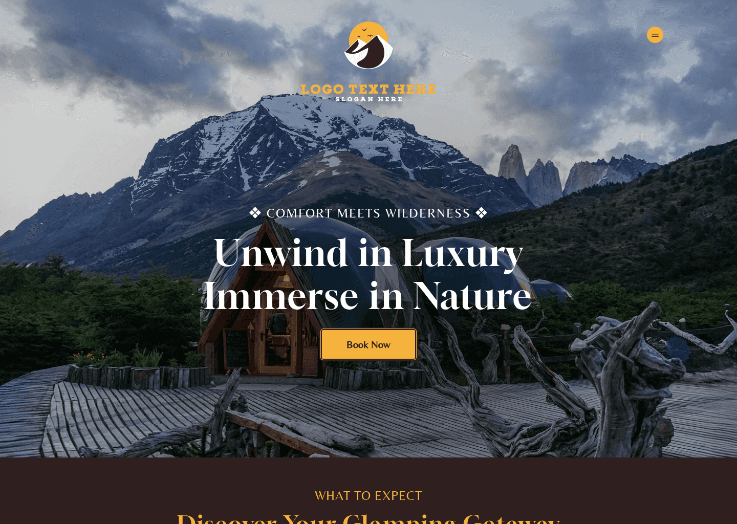 Glamping Tour Adventure Website Preview