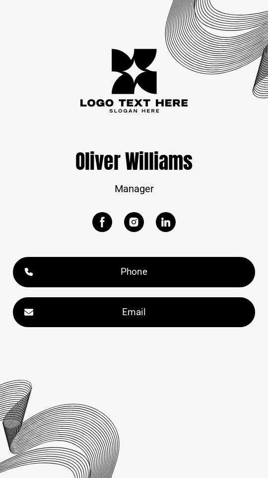 Generic Welcome Manager Digital Business Card Preview