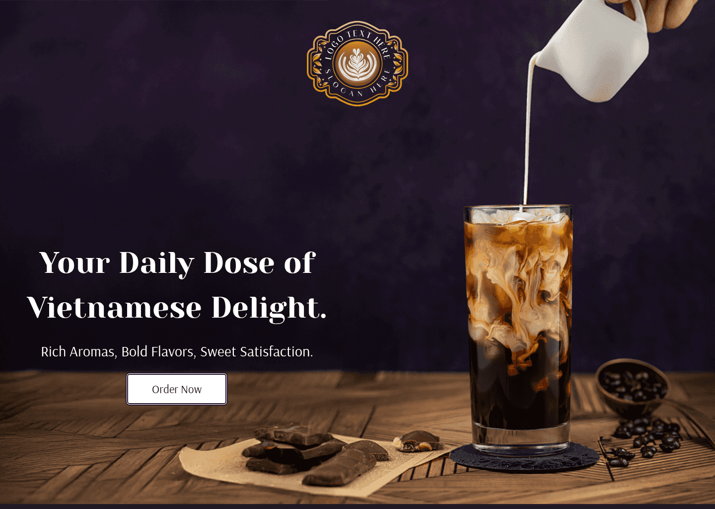 Vietnamese Coffee Shop Website Preview