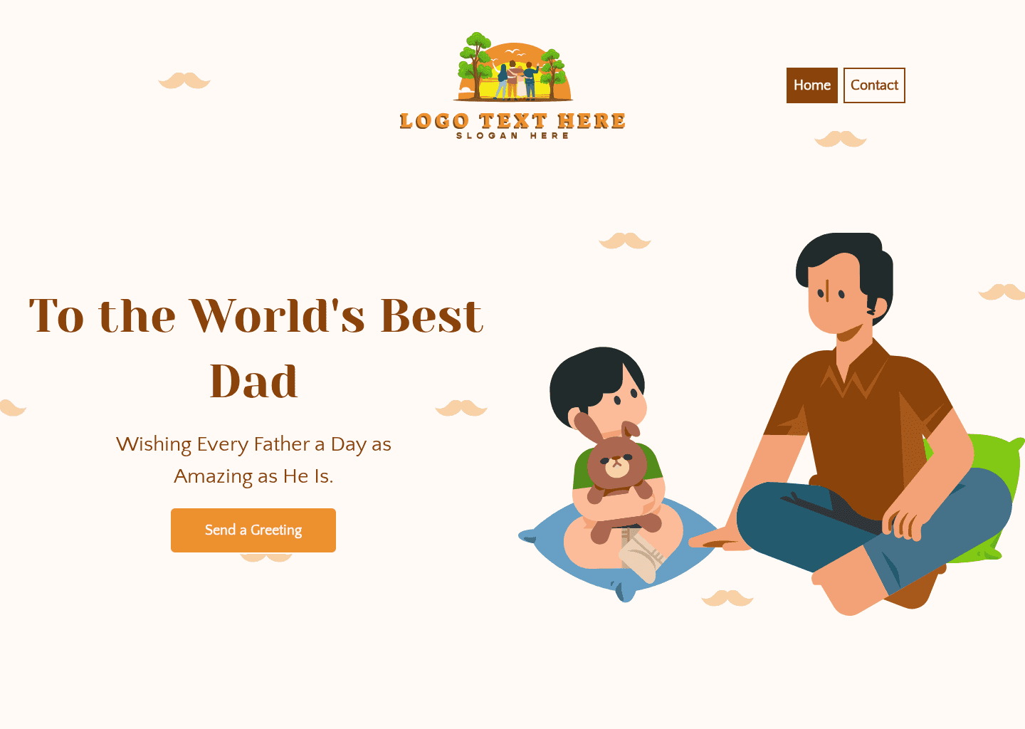 Fathers Day Greetings Website Preview