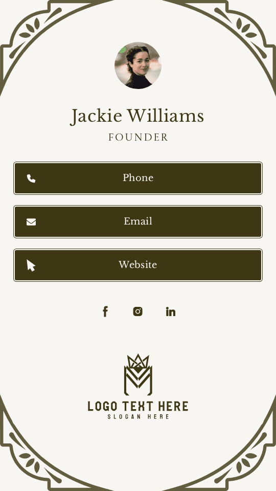 Professional Founder Digital Business Card Preview