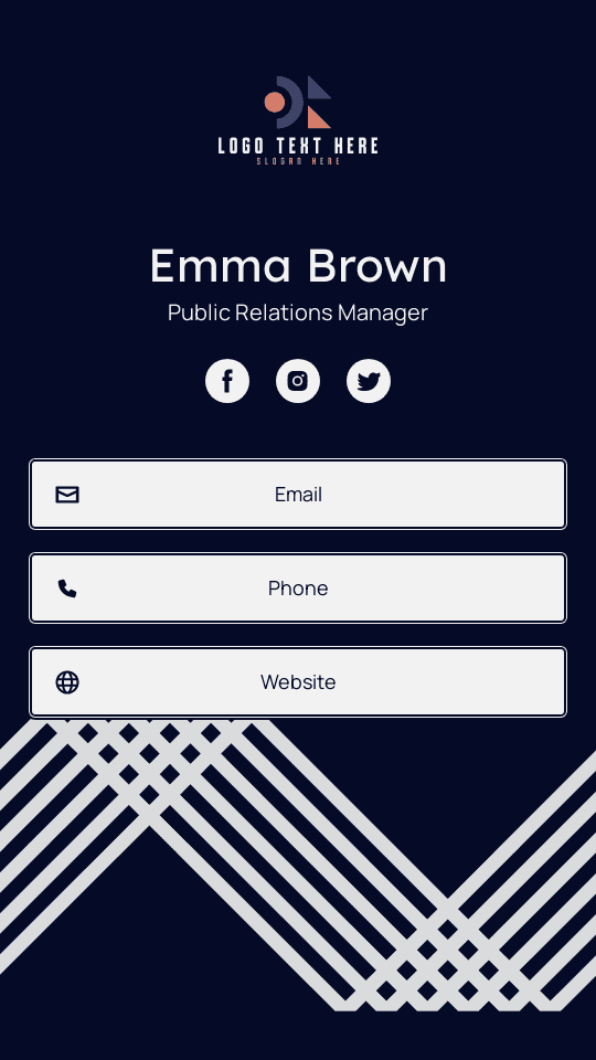Public Relations Manager Digital Business Card