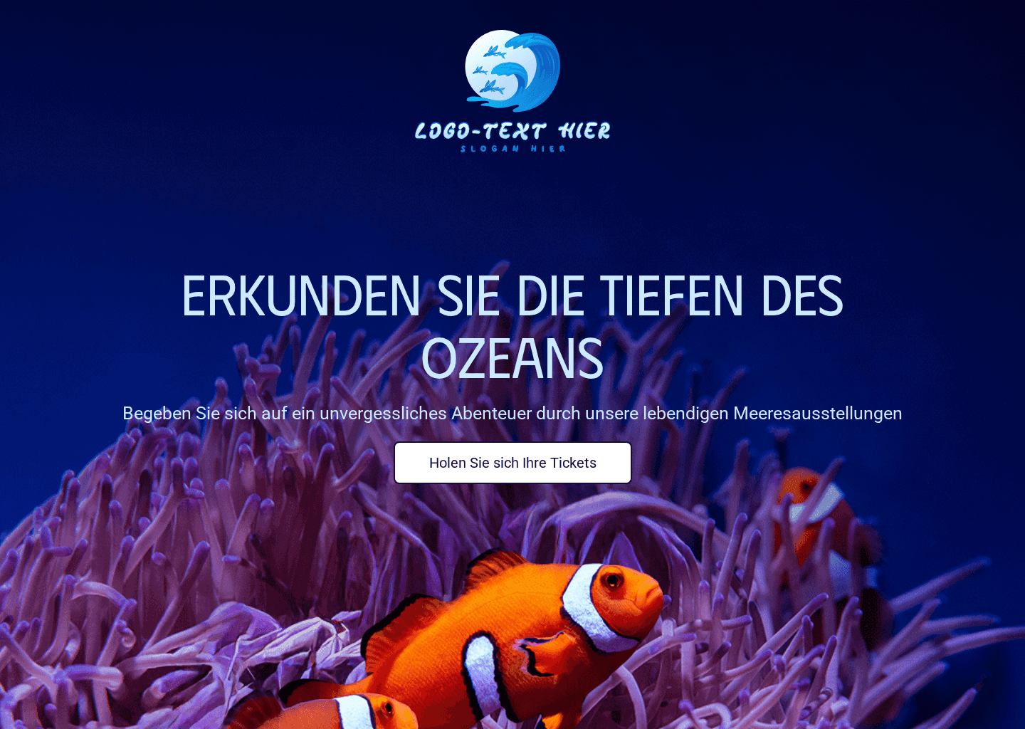 Ozeanisches Marine-Aquarium Website Preview