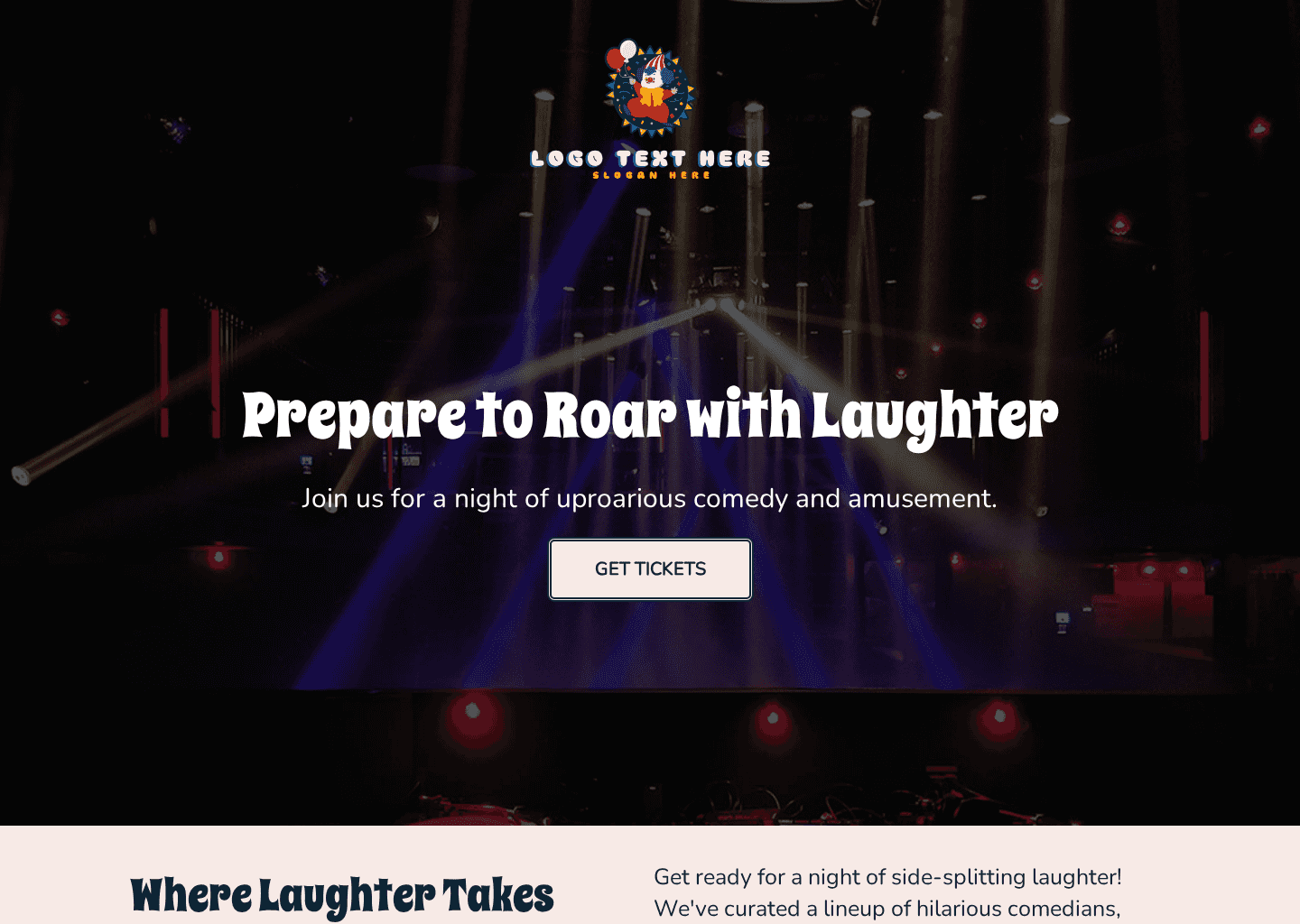 Standup Comedy Night Website Preview