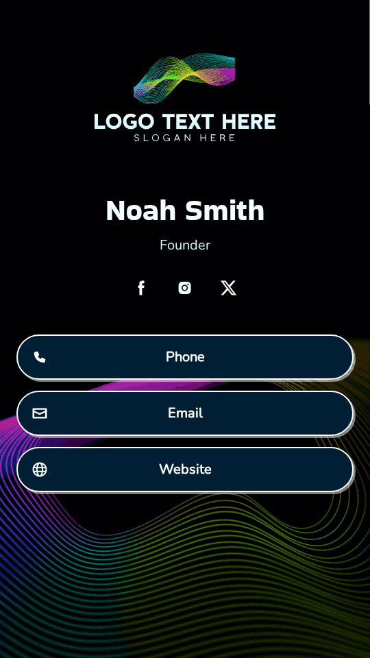 Venture Company Founder Digital Business Card Preview