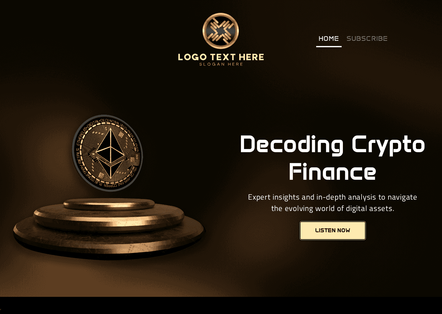 Crypto Trading Solutions Hub Website Builder | Design.com