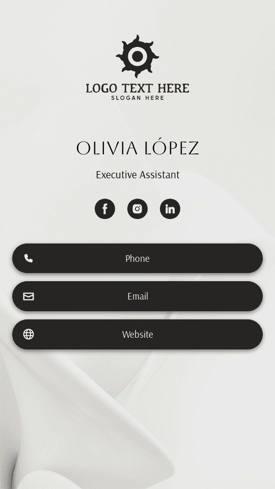 Generic Executive Assistant Digital Business Card Preview