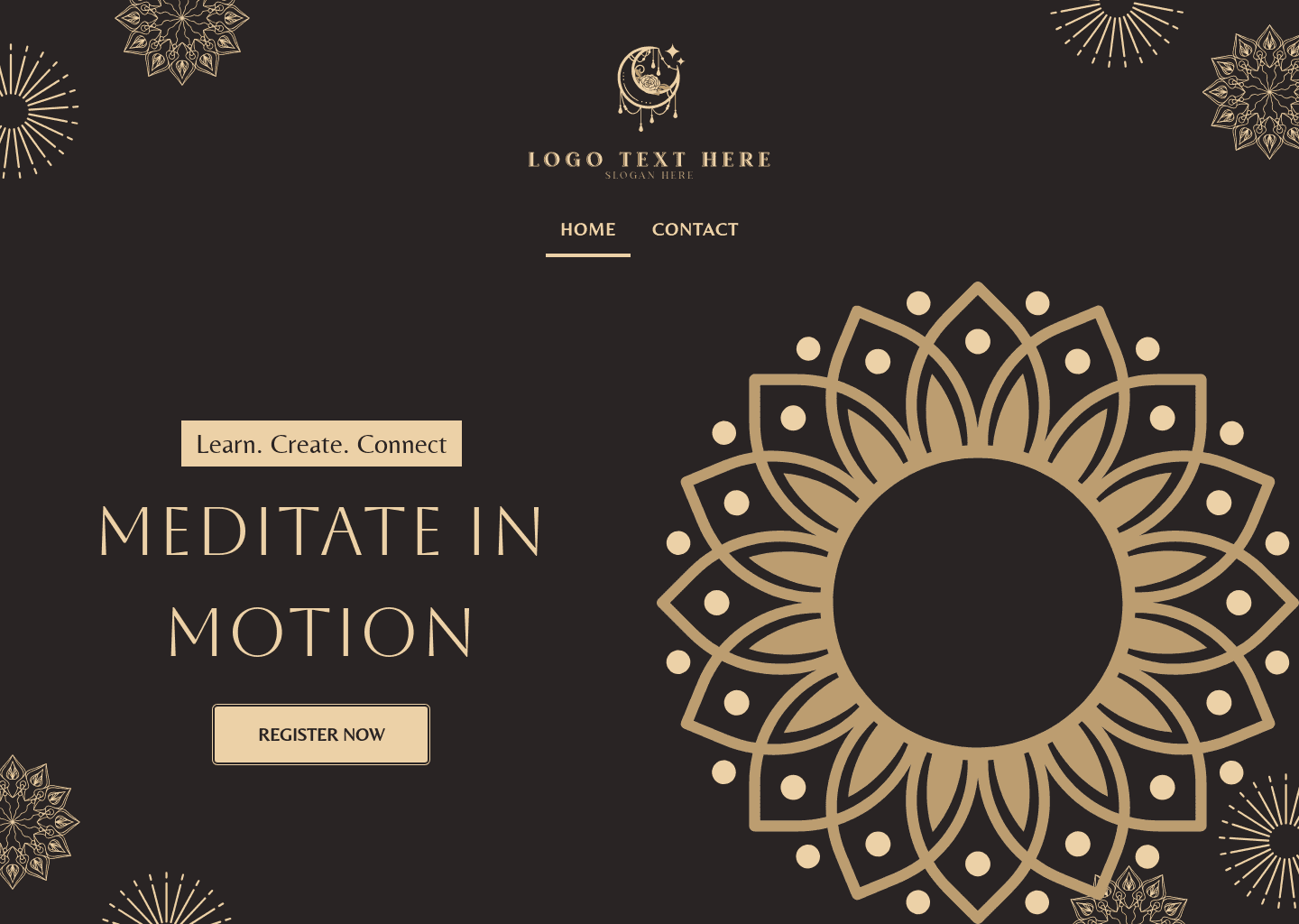 Mandala Art Workshop Website Preview