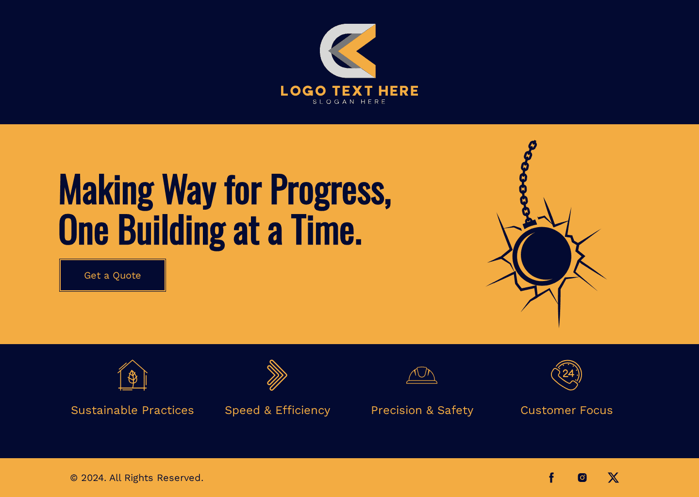 Construction Demolition Website Preview