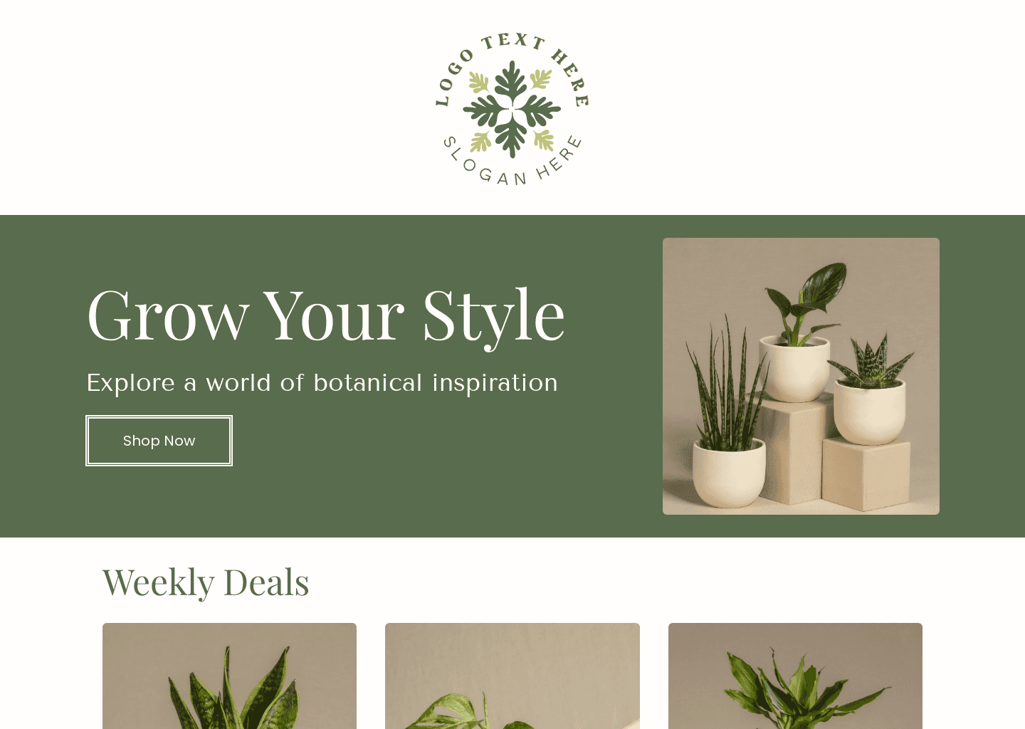 House Plant Shop Website Preview