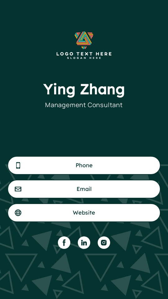 Management Consultant Digital Business Card