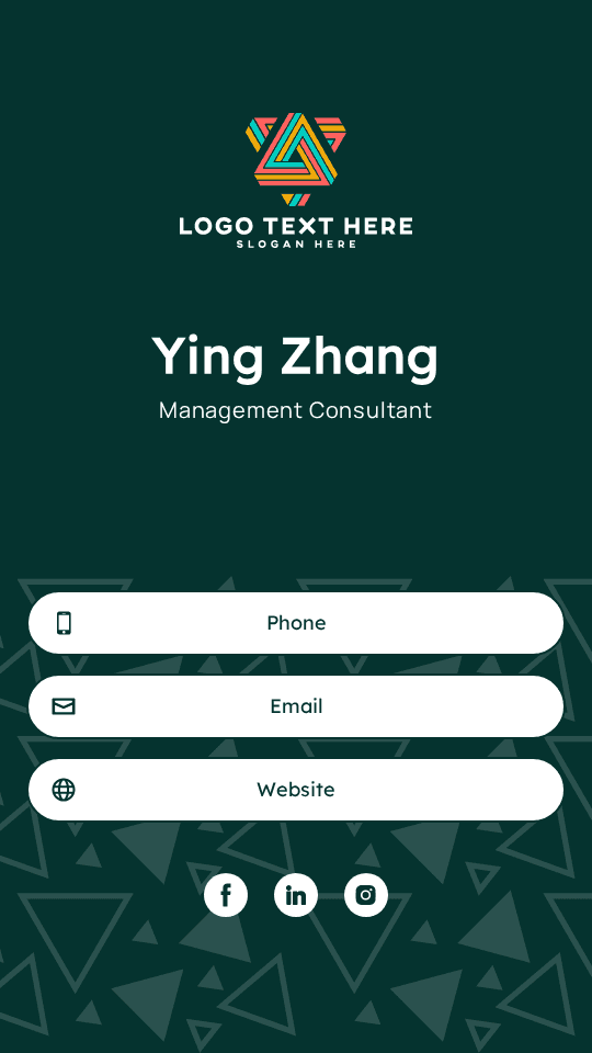 Management Consultant Digital Business Card Preview
