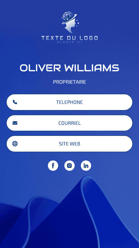 Propriétaire de technologie IA Digital Business Card