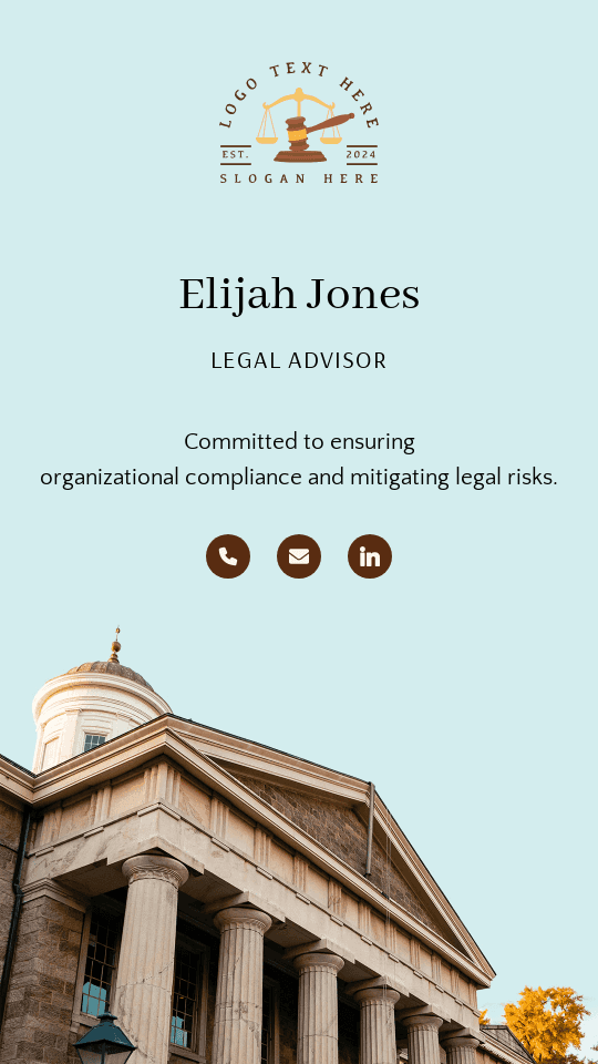 Compliance Legal Advisor Digital Business Card