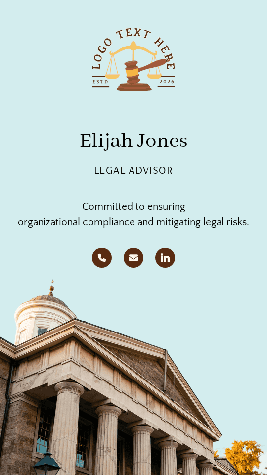 Compliance Legal Advisor Digital Business Card