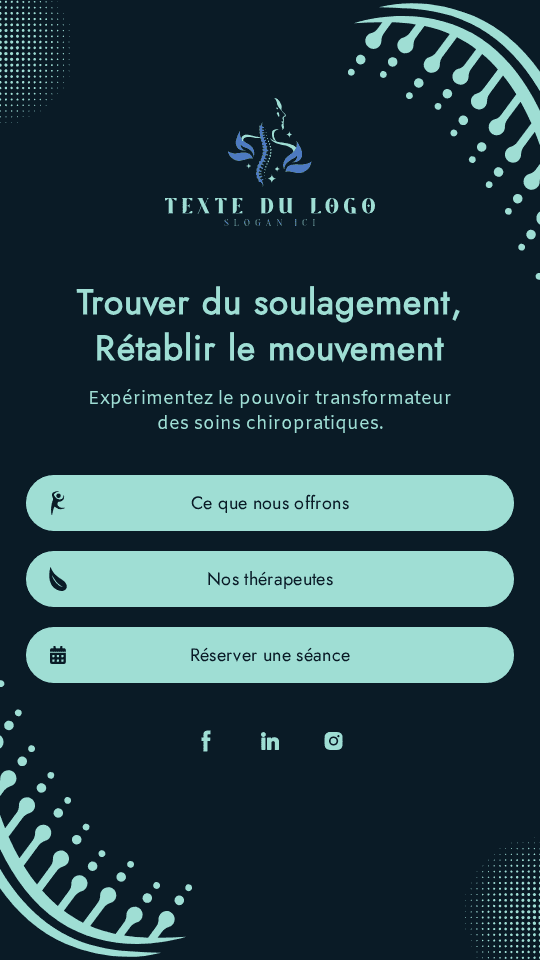 Service de thérapie chiropratique Link in Bio Preview