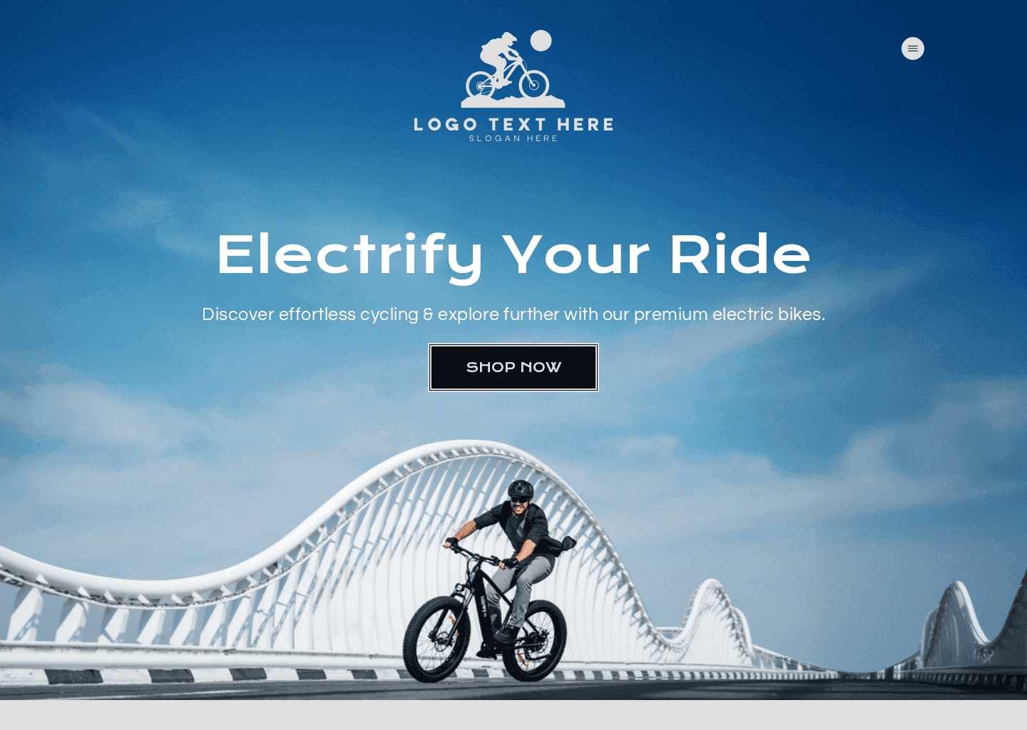 Electrical Bike Shop Website Preview