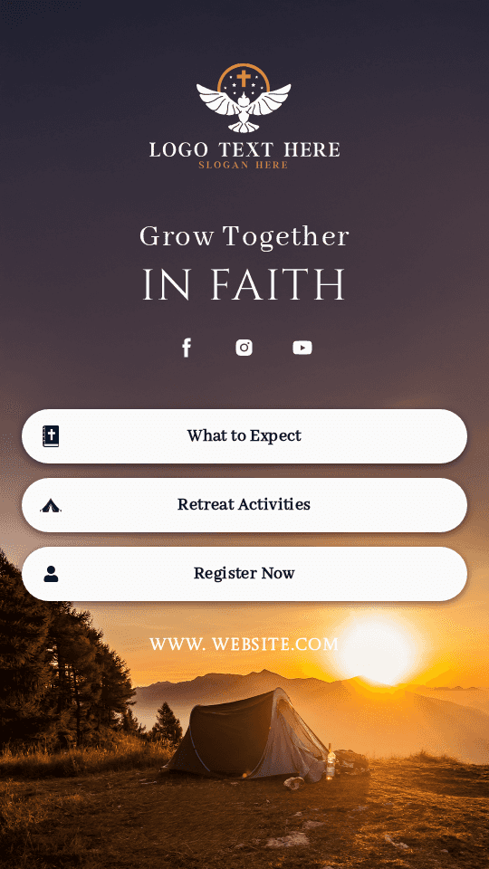 Church Family Retreat Link in Bio Preview