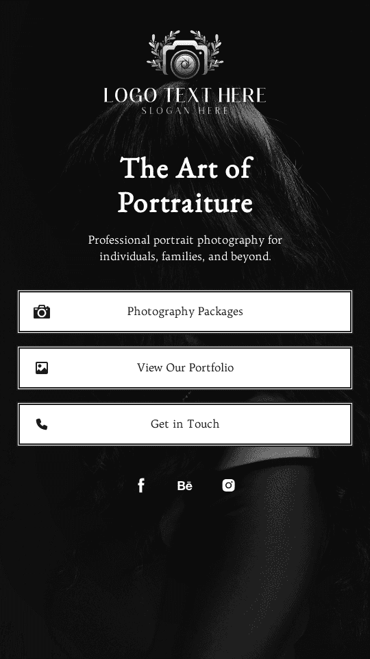 Portrait Photography Service Link in Bio Preview